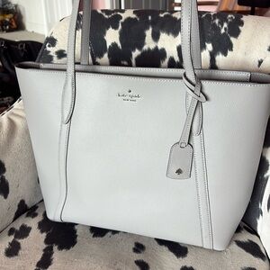 #80 Kate Spade Gray Leather Shoulder Bag